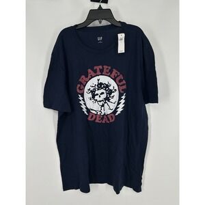 Gap Grateful Dead Skull Jerry Garcia Graphic‎ Tee Short Sleeve T Shirt Mens XL